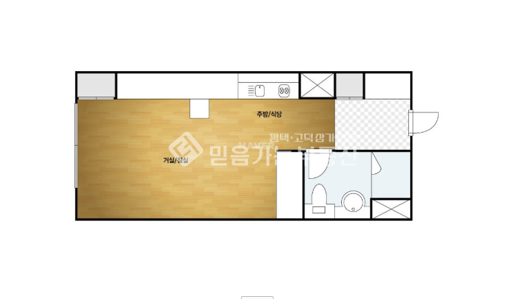 경기 평택시 장당동 102동 삼성반도체 맞은편 고덕 2차아이파크 오피스텔. 풀옵션 월세 매물번호 10703 사진 2
